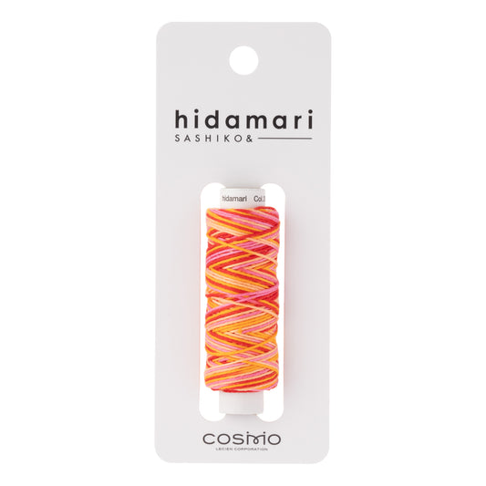 Cosmo Sashiko Thread 302.301 Variegated Yellow Pink Red