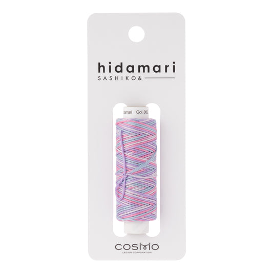 Cosmo Sashiko Thread 302.302 Variegated Pastel Pink Blue Mauve