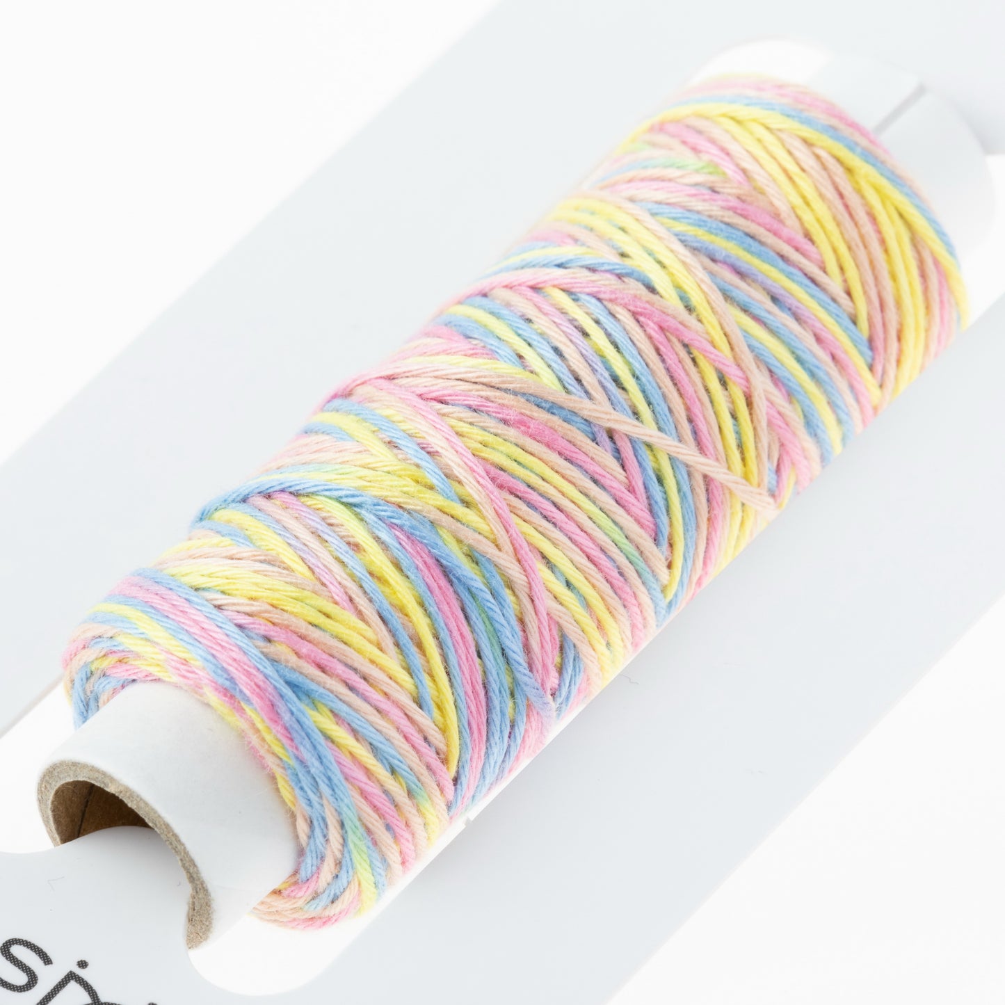 Cosmo Sashiko Thread 302.303 Variegated Yellow Blue Pink Mauve