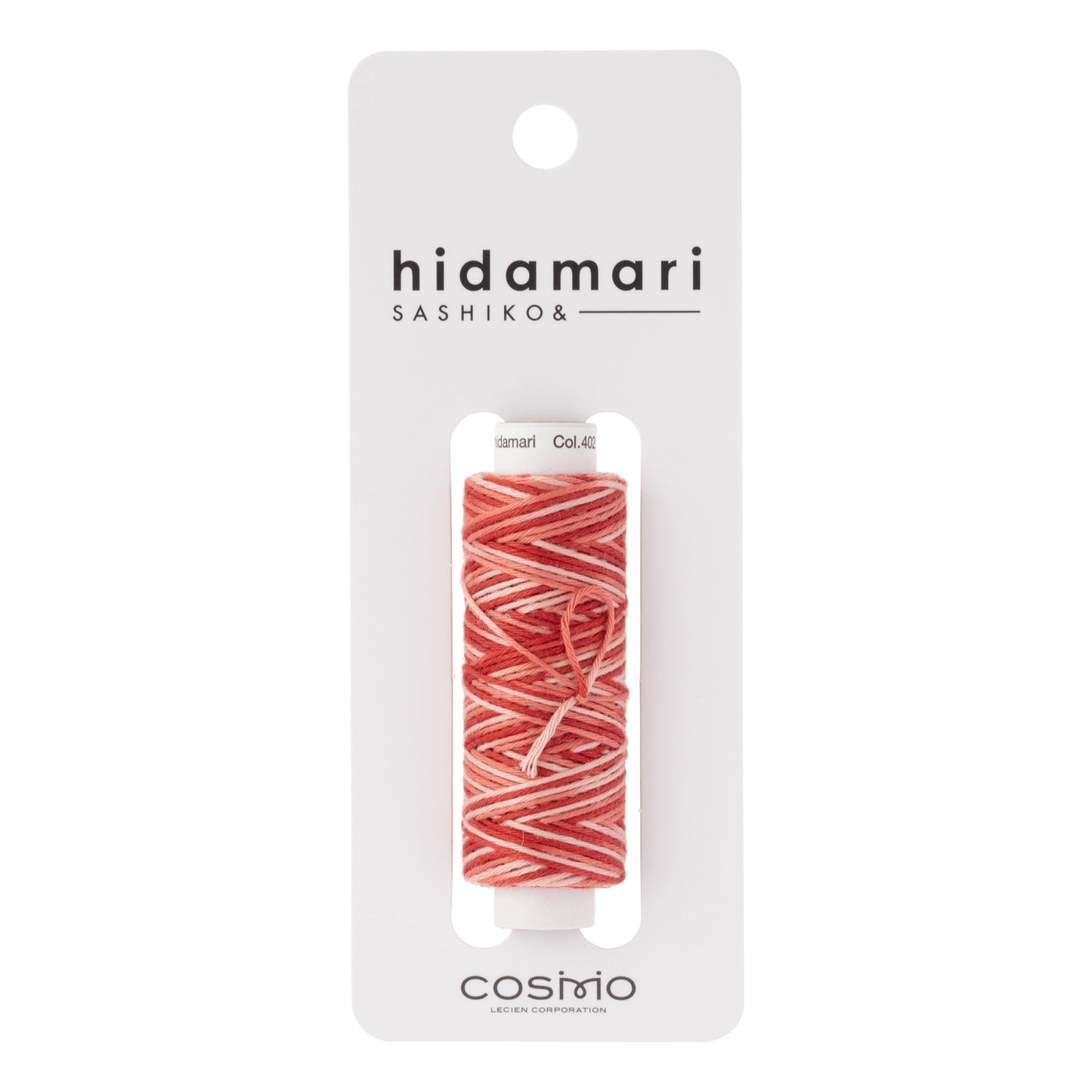 Cosmo Sashiko Thread 302.402 Variegated Red Pink