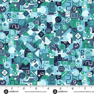 Orbit - Scientific Numbers on Blue