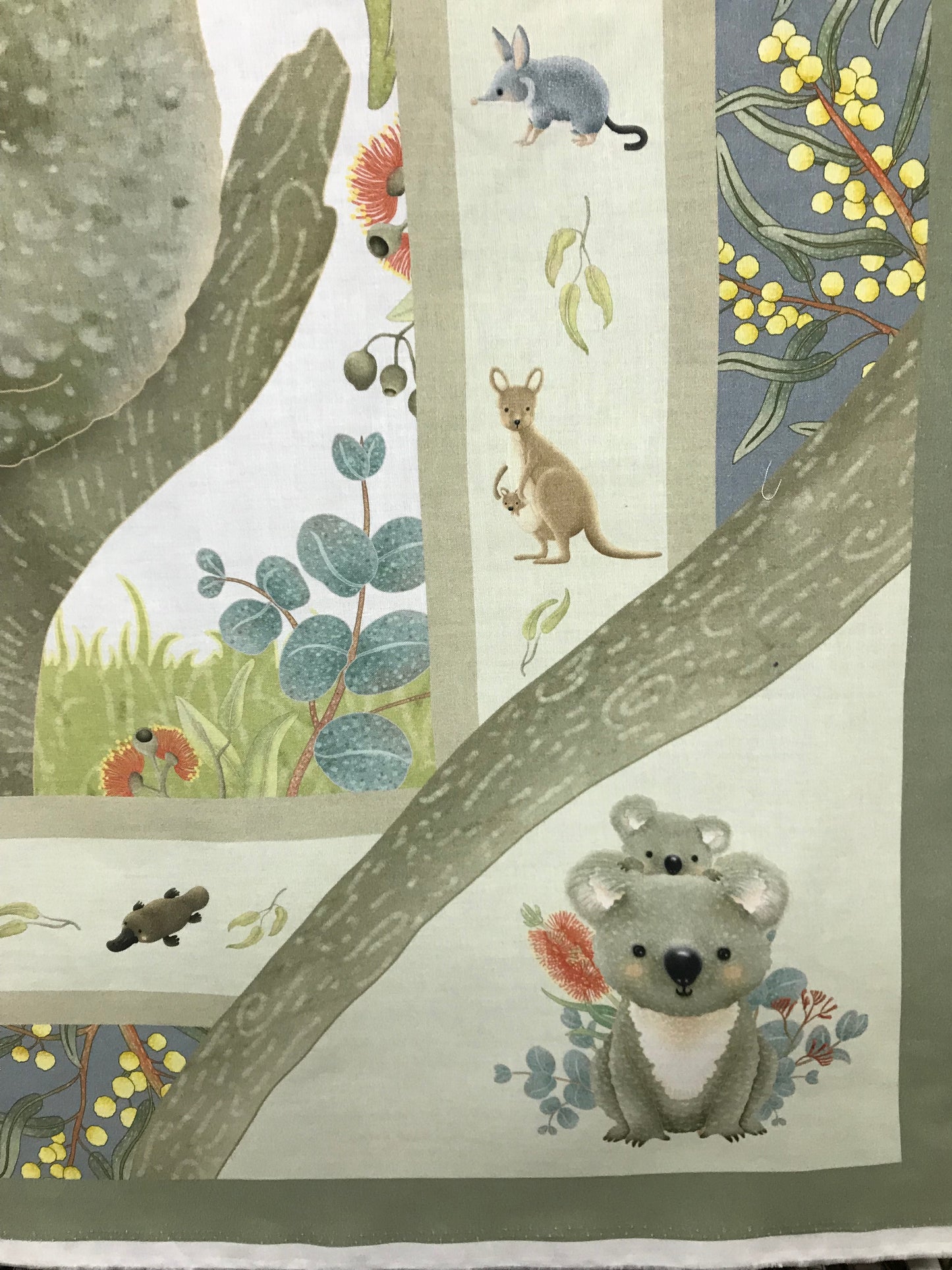 DV6275 Jen Digital Baby Australian Animals Koala Children's Cot Panel