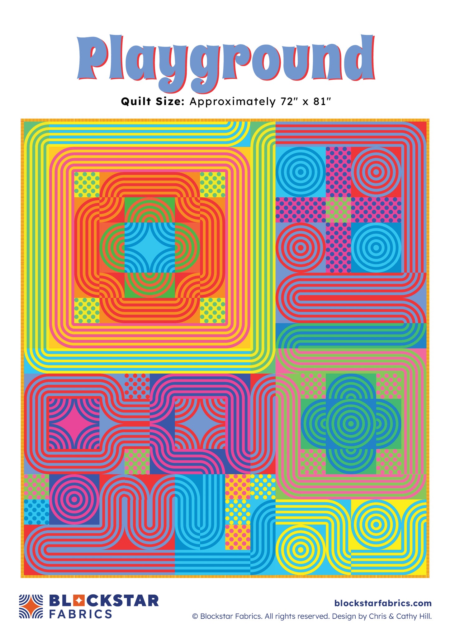 Blockstar Lollipop Playground Fabric and Pattern Kit - 72" x 81"