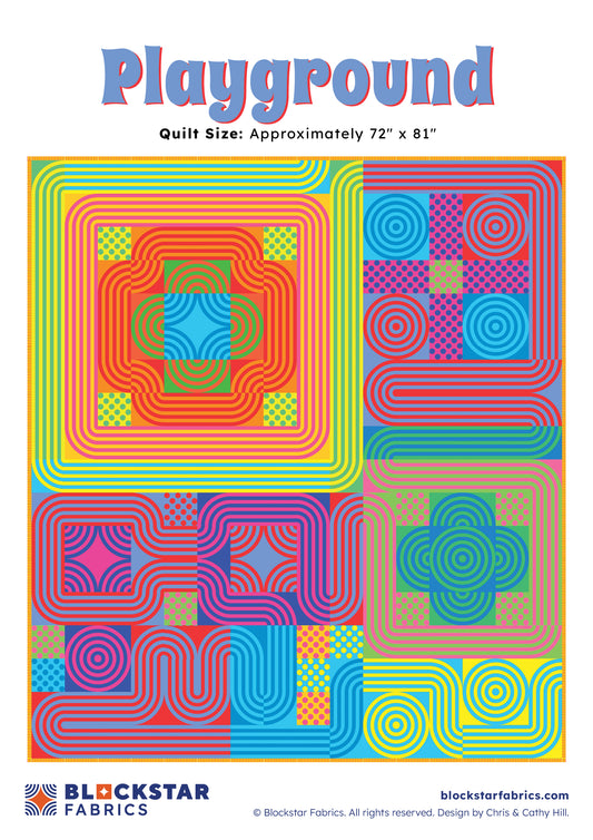 Blockstar Lollipop Playground Fabric and Pattern Kit - 72" x 81"