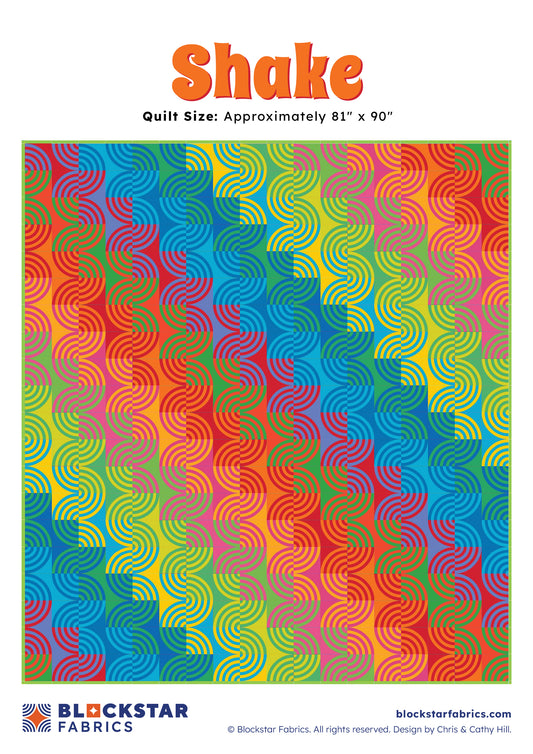 Blockstar Lollipop Shake Fabric and Pattern Kit - 81" x 90"