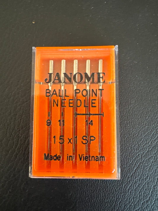 Janome Ball Point Needles Mixed Pack of 5 - Sizes 9, 11 & 14