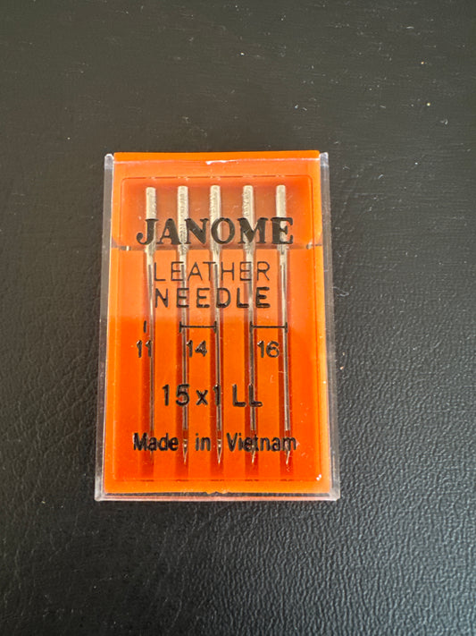 Janome Leather Needles Mixed Pack of 5 - Sizes 11, 14 & 16