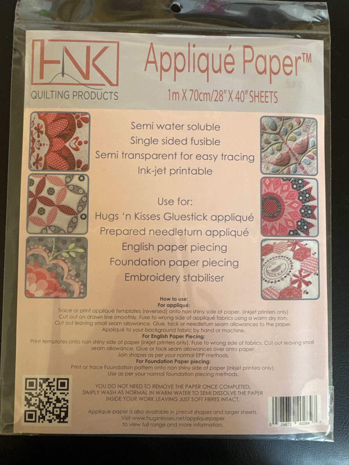 HNK Applique Paper 1m x 70cm / 28" x 40"