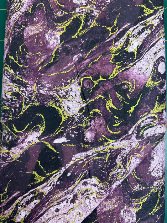 Marbled Earth - Plum with Gold Accents