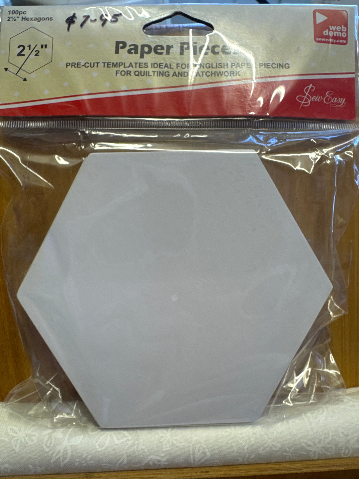 SewEasy Paper Pieces Hexagons 2.5"  100 pieces