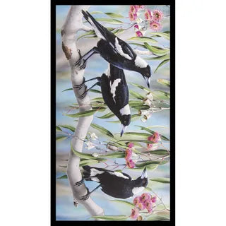 Natalie Jane Parker Fabric Panel - Magpies DV3186