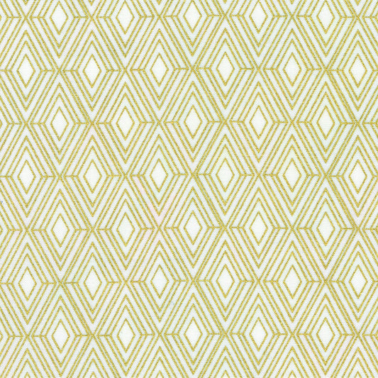 Robert Kaufman - Golden Vibes - Concentric Silver Diamonds