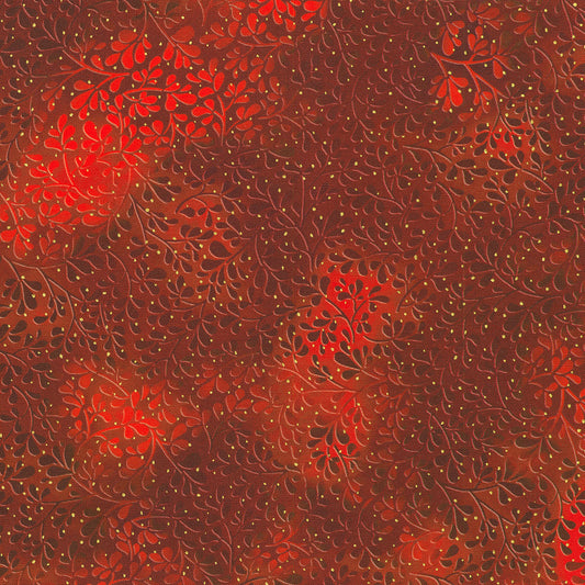 Robert Kaufman - Mixed Metallics - Red and Gold