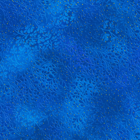 Robert Kaufman - Mixed Metallics - Blue and Gold