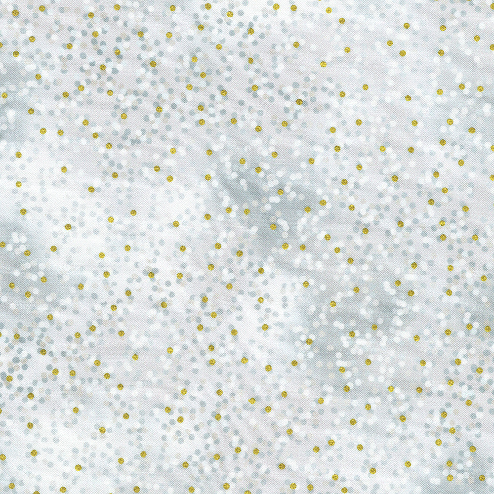Robert Kaufman - Mixed Metallics - Light Blue and Gold