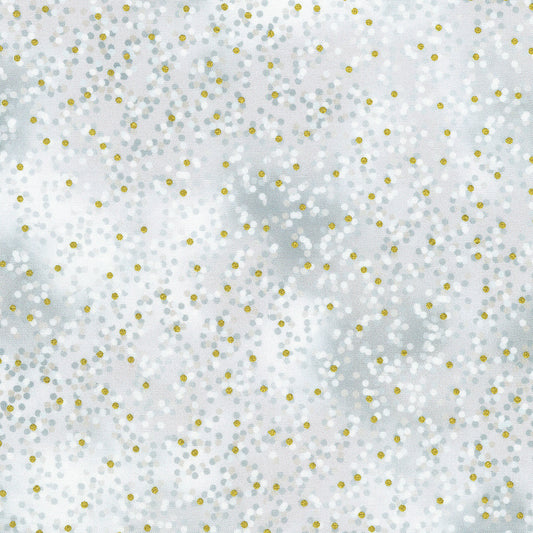 Robert Kaufman - Mixed Metallics - Light Blue and Gold